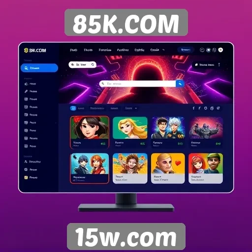 Interface do usuário no 85K.COM é intuitiva